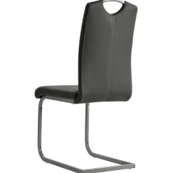 vidaXL Eetkamerstoelen 2 st kunstleer grijs