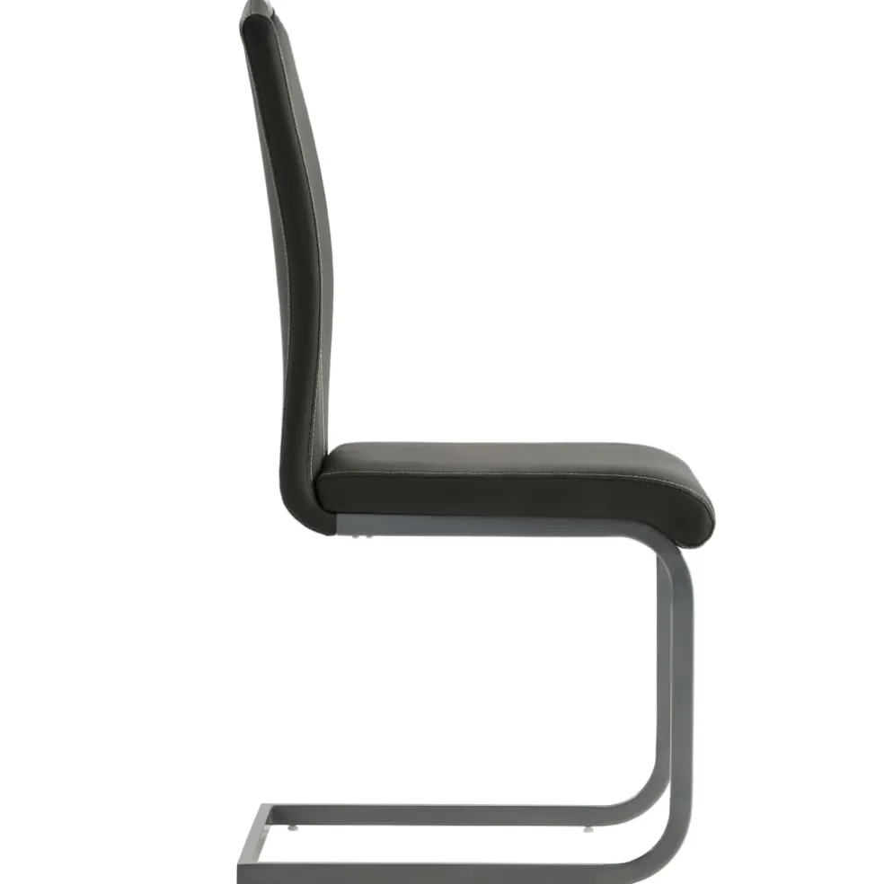 vidaXL Eetkamerstoelen 2 st kunstleer grijs