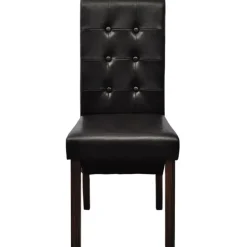 vidaXL Eetkamerstoelen 2 st kunstleer bruin