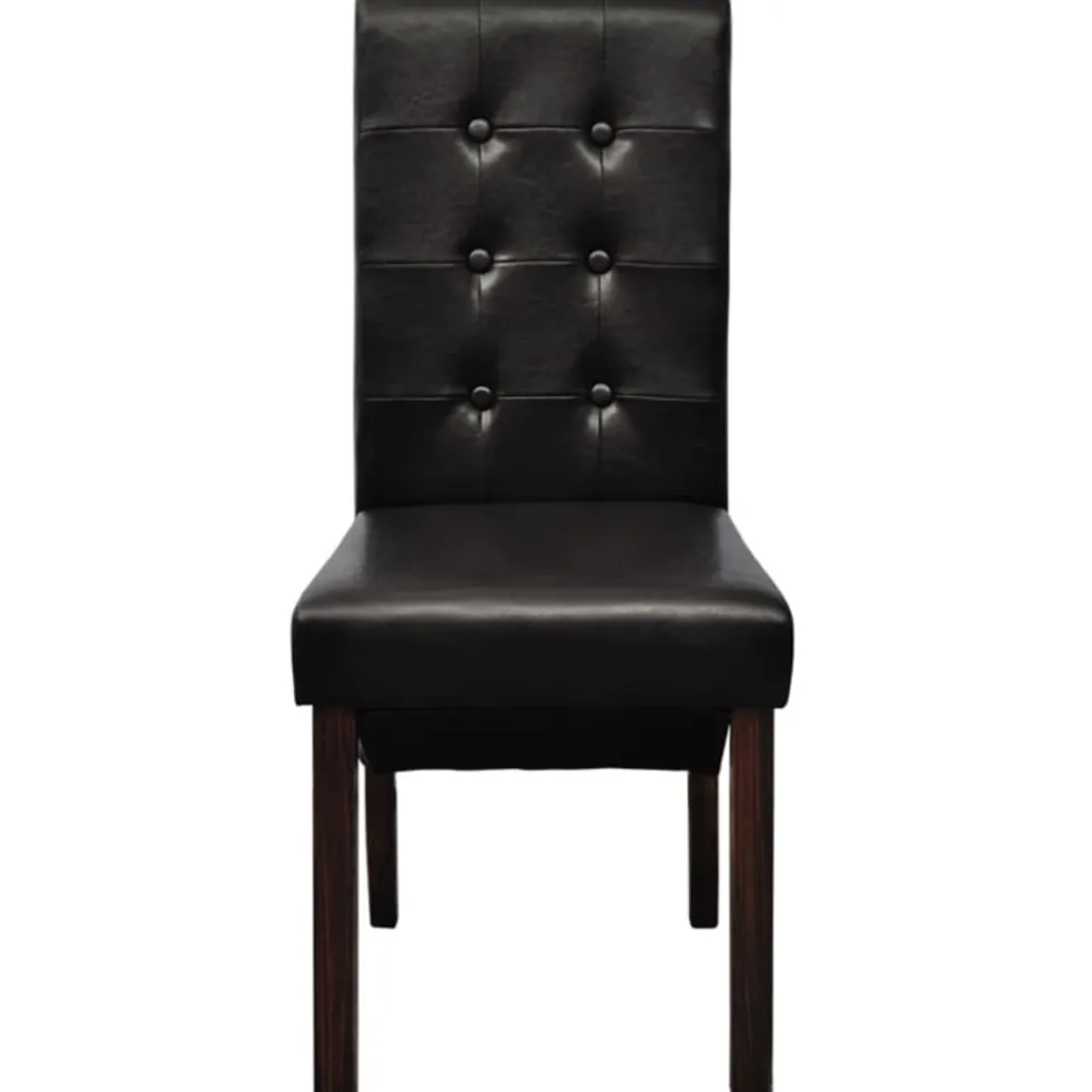 vidaXL Eetkamerstoelen 2 st kunstleer bruin