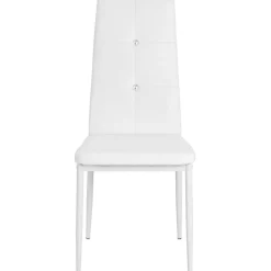 vidaXL Eetkamerstoelen 2 st kunstleer wit