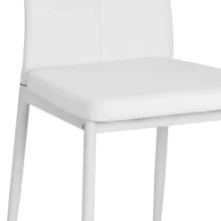 vidaXL Eetkamerstoelen 2 st kunstleer wit