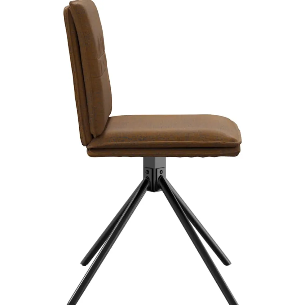 vidaXL Eetkamerstoelen 4 st kunstsuède bruin