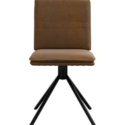 vidaXL Eetkamerstoelen 4 st kunstsuède bruin