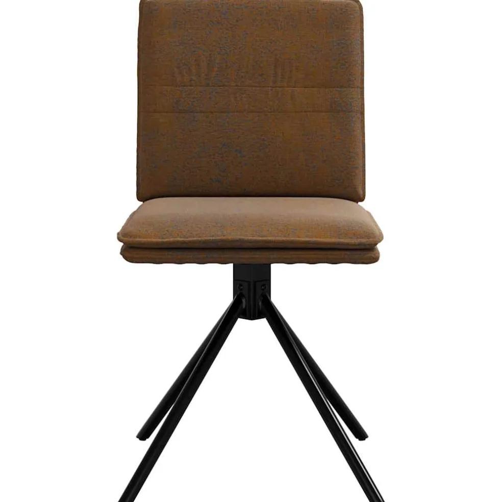 vidaXL Eetkamerstoelen 4 st kunstsuède bruin