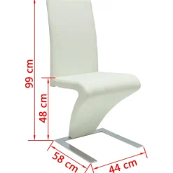 vidaXL Eetkamerstoelen 4 st kunstleer wit
