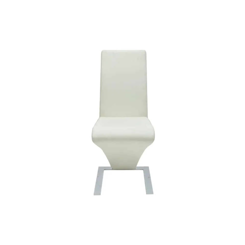 vidaXL Eetkamerstoelen 4 st kunstleer wit