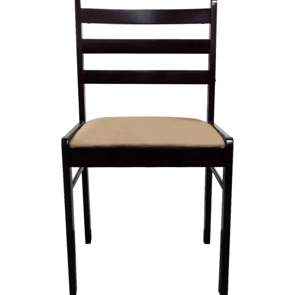 vidaXL Eetkamerstoelen 2 st massief rubberwood en fluweel bruin