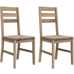 vidaXL Eetkamerstoelen 2 st massief acaciahout