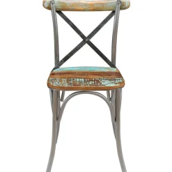 vidaXL Eetkamerstoelen 2 st massief gerecycled hout