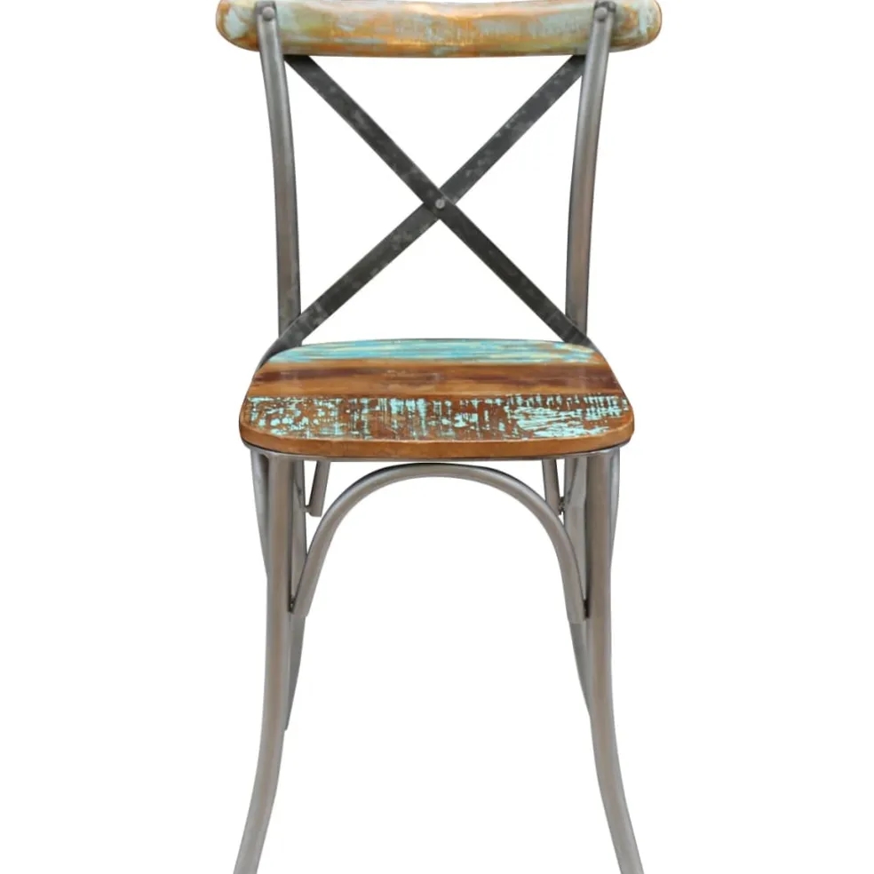 vidaXL Eetkamerstoelen 2 st massief gerecycled hout