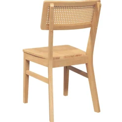 vidaXL Eetkamerstoelen 2 st massief hout rubber