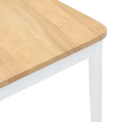 vidaXL Eetkamerstoelen 2 st massief hout rubber wit