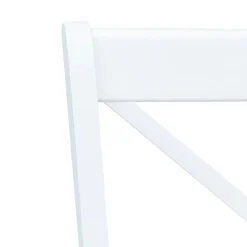 vidaXL Eetkamerstoelen 2 st massief rubberwood naturel en wit