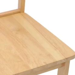 vidaXL Eetkamerstoelen 2 st massief hout naturel rubber