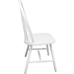 vidaXL Eetkamerstoelen 2 st massief rubberwood wit