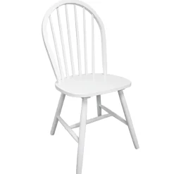 vidaXL Eetkamerstoelen 2 st massief rubberwood wit