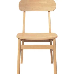 vidaXL Eetkamerstoelen 2 st massief hout rubber