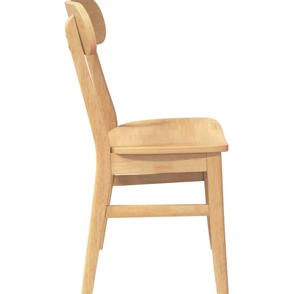 vidaXL Eetkamerstoelen 2 st massief hout rubber