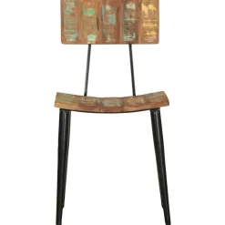 vidaXL Eetkamerstoelen 2 st massief gerecycled hout