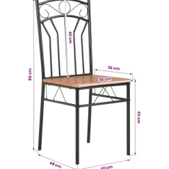 vidaXL Eetkamerstoelen 6 st MDF bruin
