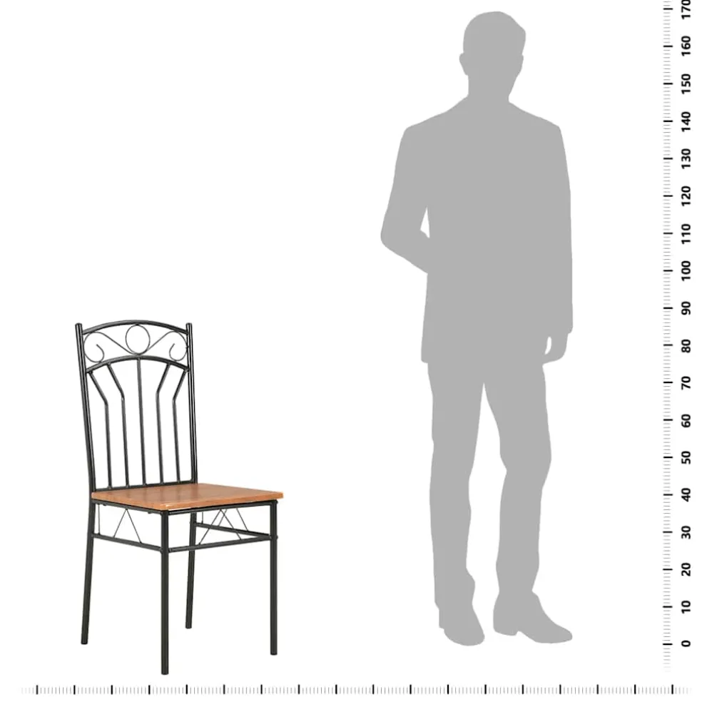 vidaXL Eetkamerstoelen 6 st MDF bruin