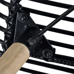 vidaXL Eetkamerstoelen 2 st natuurlijk rattan zwart