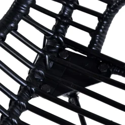 vidaXL Eetkamerstoelen 2 st natuurlijk rattan zwart