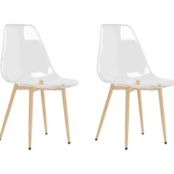 vidaXL Eetkamerstoelen 2 st PET transparant