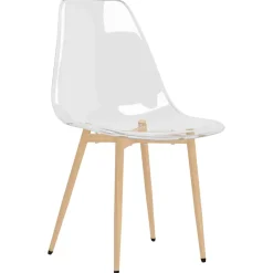 vidaXL Eetkamerstoelen 2 st PET transparant