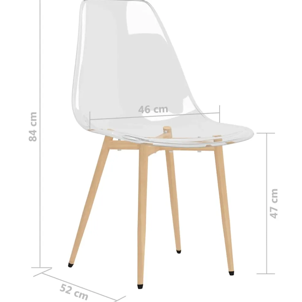 vidaXL Eetkamerstoelen 2 st PET transparant