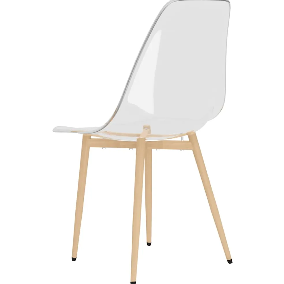 vidaXL Eetkamerstoelen 2 st PET transparant