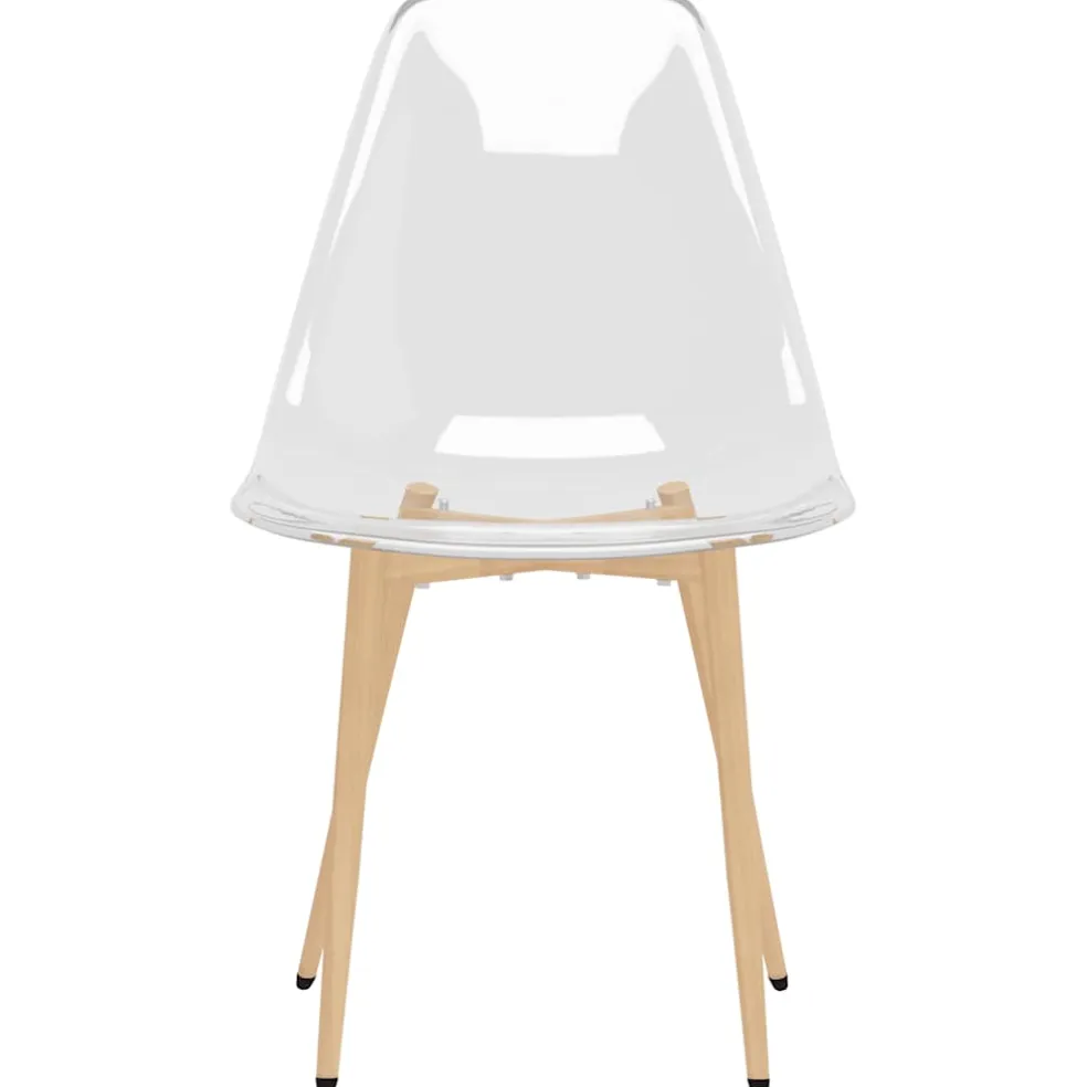 vidaXL Eetkamerstoelen 2 st PET transparant