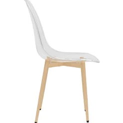 vidaXL Eetkamerstoelen 2 st PET transparant