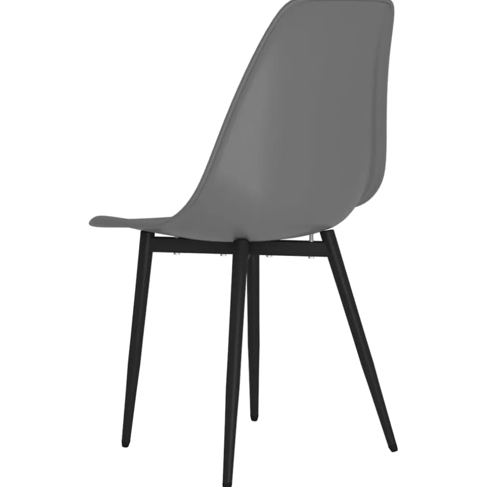 vidaXL Eetkamerstoelen 2 st PP grijs