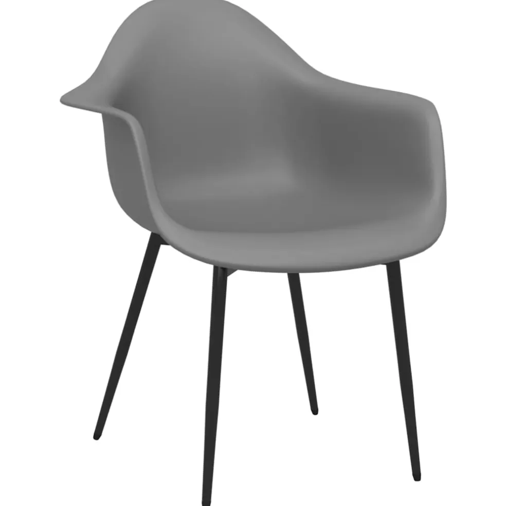 vidaXL Eetkamerstoelen 2 st PP grijs