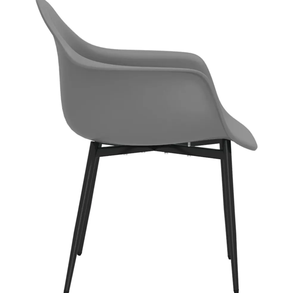 vidaXL Eetkamerstoelen 2 st PP grijs