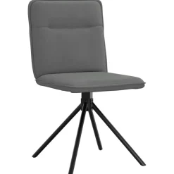 vidaXL Eetkamerstoelen 4 st stof lichtgrijs