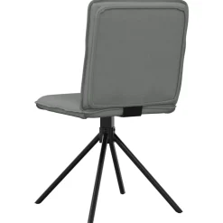 vidaXL Eetkamerstoelen 4 st stof donkergrijs