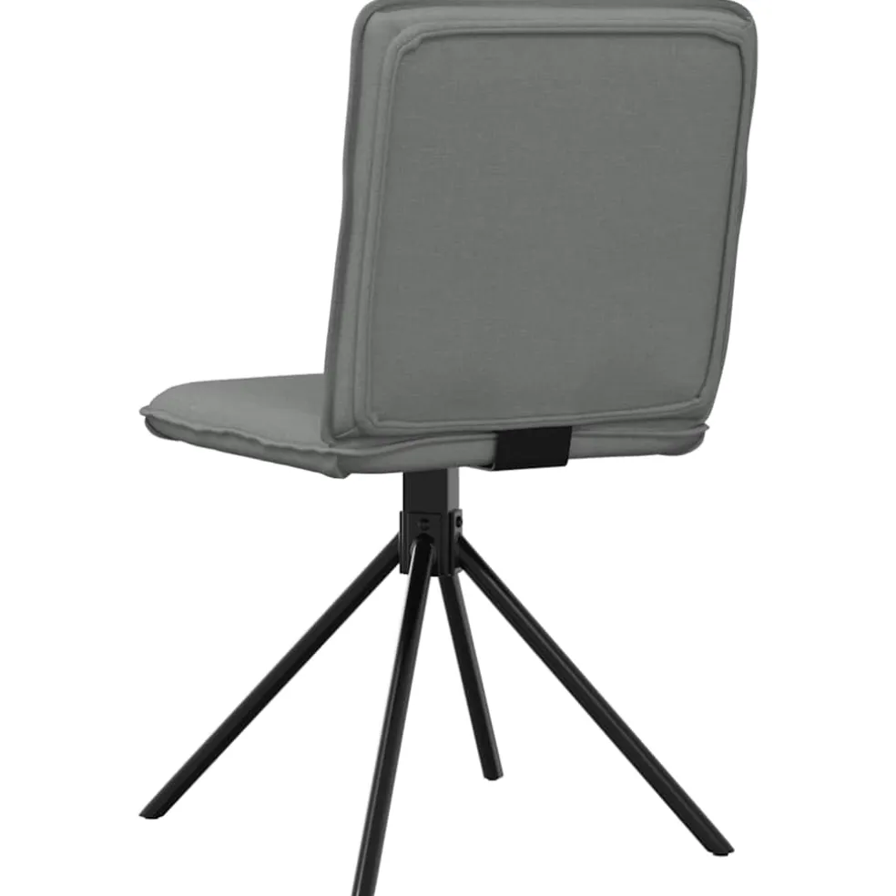 vidaXL Eetkamerstoelen 4 st stof donkergrijs