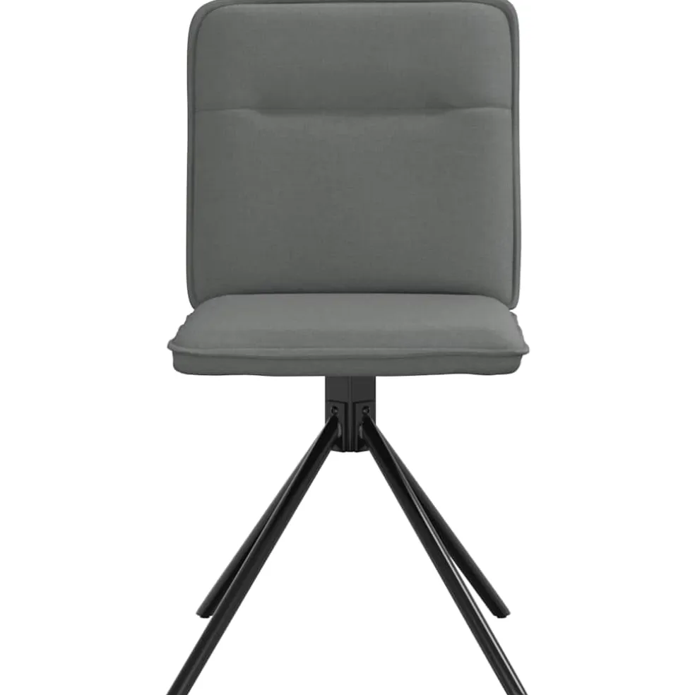 vidaXL Eetkamerstoelen 4 st stof donkergrijs