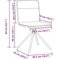 vidaXL Eetkamerstoelen 4 st stof donkergrijs