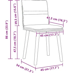 vidaXL Eetkamerstoelen 4 st stof jeansblauw