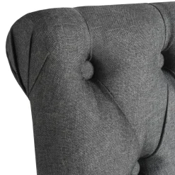 vidaXL Eetkamerstoelen 2 st stof donkergrijs