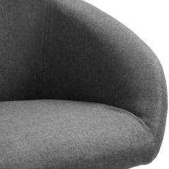 vidaXL Eetkamerstoelen 4 st stof donkergrijs