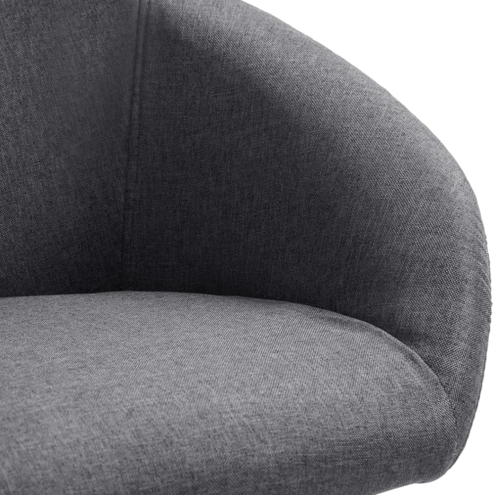 vidaXL Eetkamerstoelen 4 st stof donkergrijs