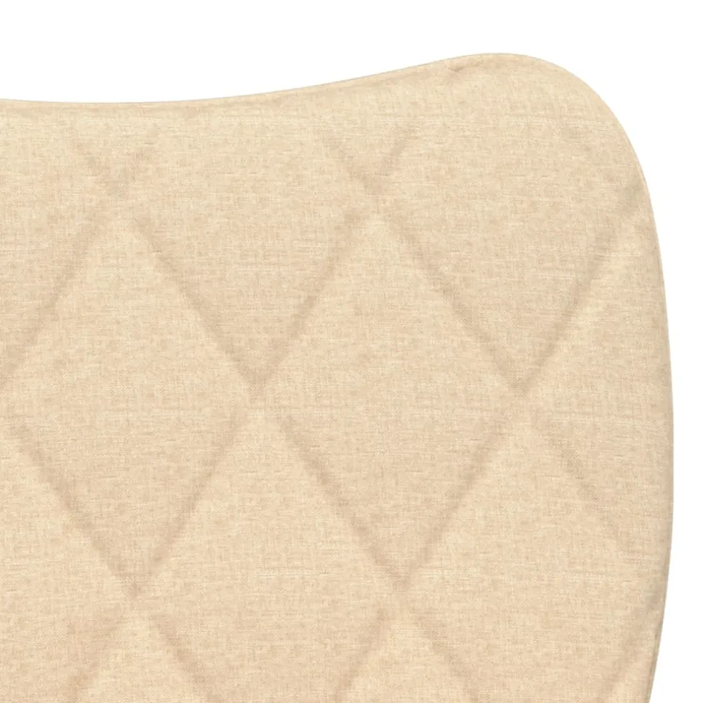 vidaXL Eetkamerstoelen 2 st stof crèmekleurig