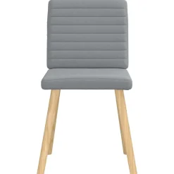 vidaXL Eetkamerstoelen 4 st stof lichtgrijs