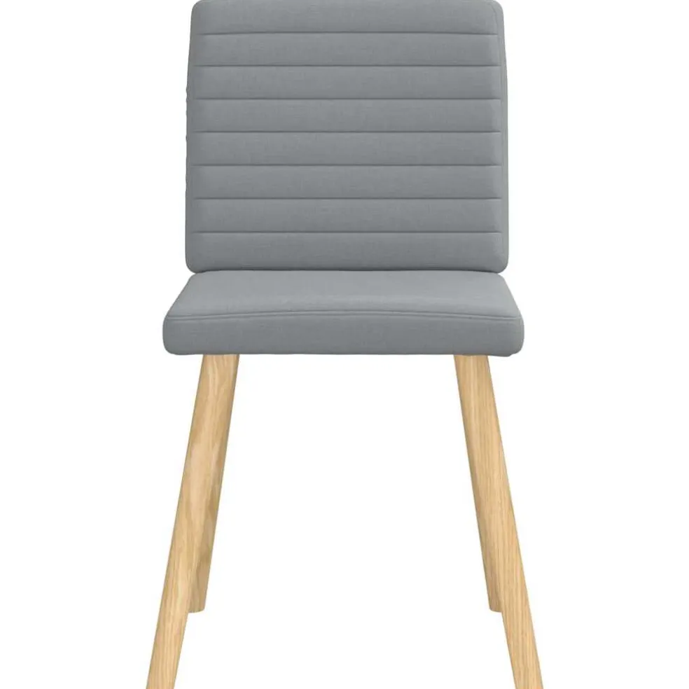 vidaXL Eetkamerstoelen 4 st stof lichtgrijs