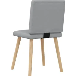 vidaXL Eetkamerstoelen 4 st stof lichtgrijs